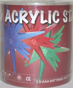 Picture of Red, Green and blue fading star Christmas lights